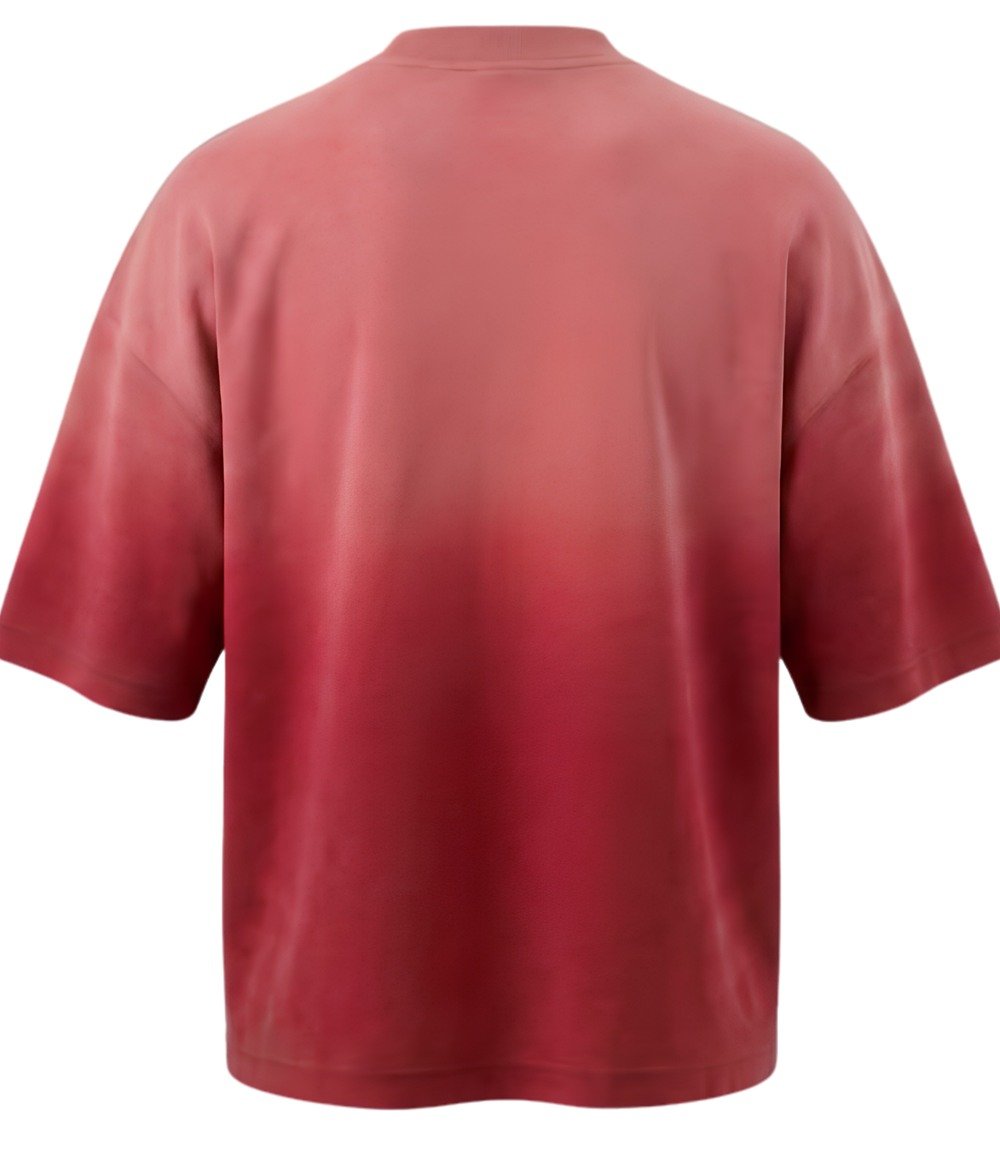 Deep Dye Oversized T-Shirt - Oxblood Burgundy — Angle 2