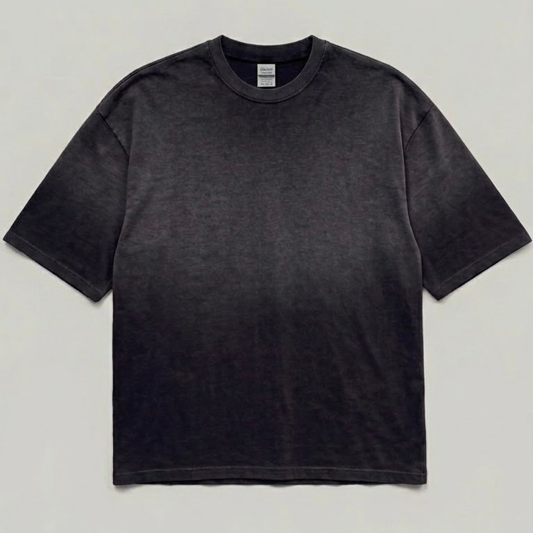 Deep Dye Oversized T-Shirt - Jet Black