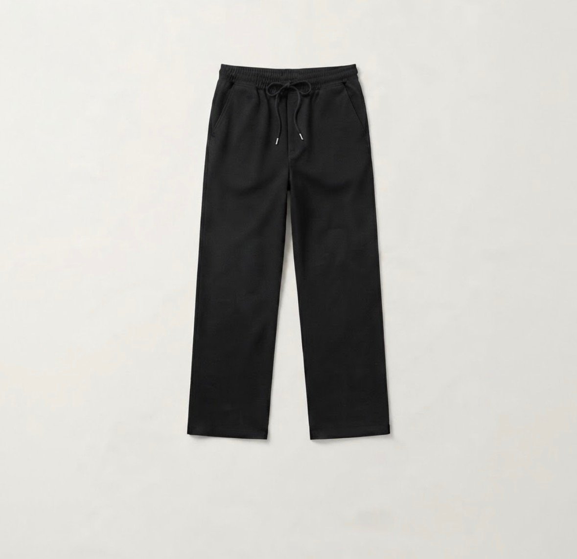 Solid Baggy Joggers - Jet Black